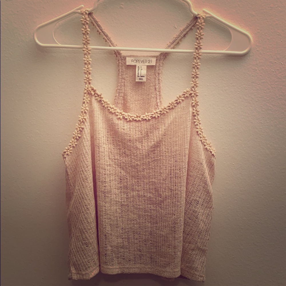 An awesome summer beach knitted flower tank top!